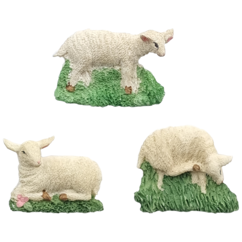 Dieren, Lammetjes set/3 - magneten