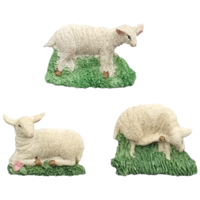 Dieren, Lammetjes set/3 - magneten