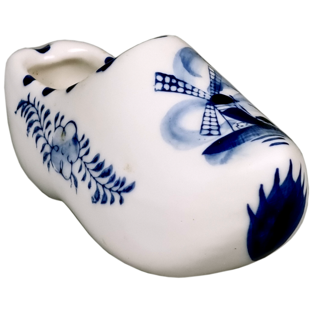 Delftsblauwe Asbak-klomp Porselein 11 cm