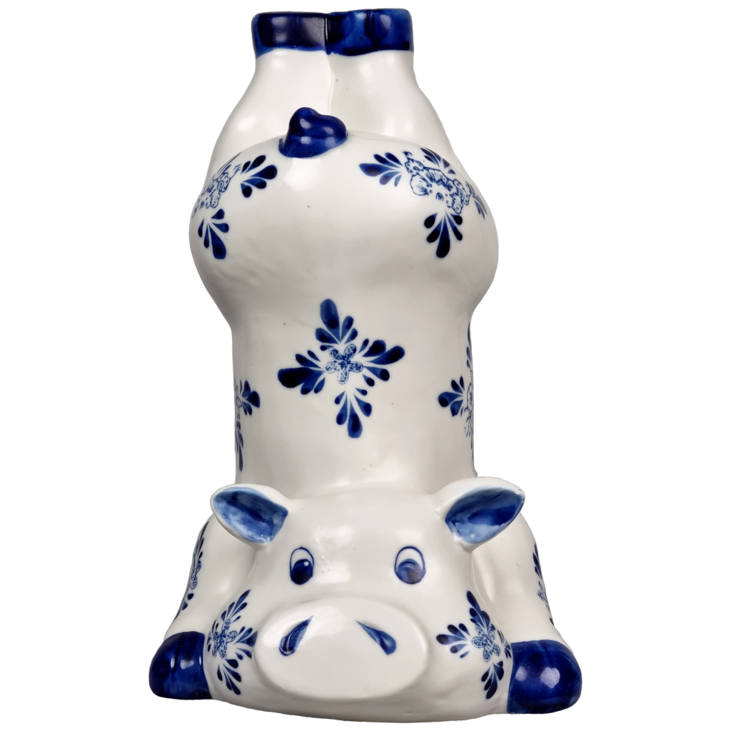 XXL Varkens spaarpot Delftsblauw edition