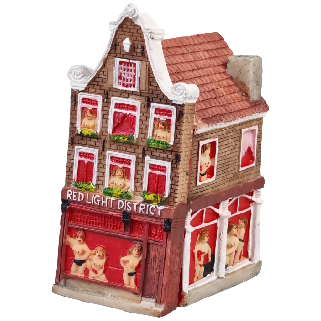 3D-miniatuur gevelhuisje &quot;take a look inside&quot;  at the &quot;Red Light District&quot;