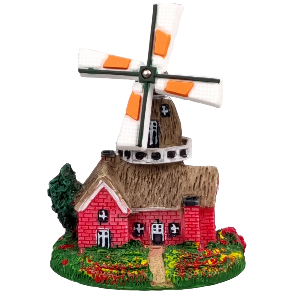 Molen met woning miniatuur 6 cm