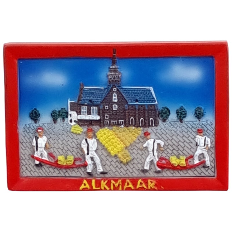 Magneet Alkmaar, de Waag met kaasdragers