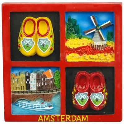 Memo Amsterdam vierluik rood