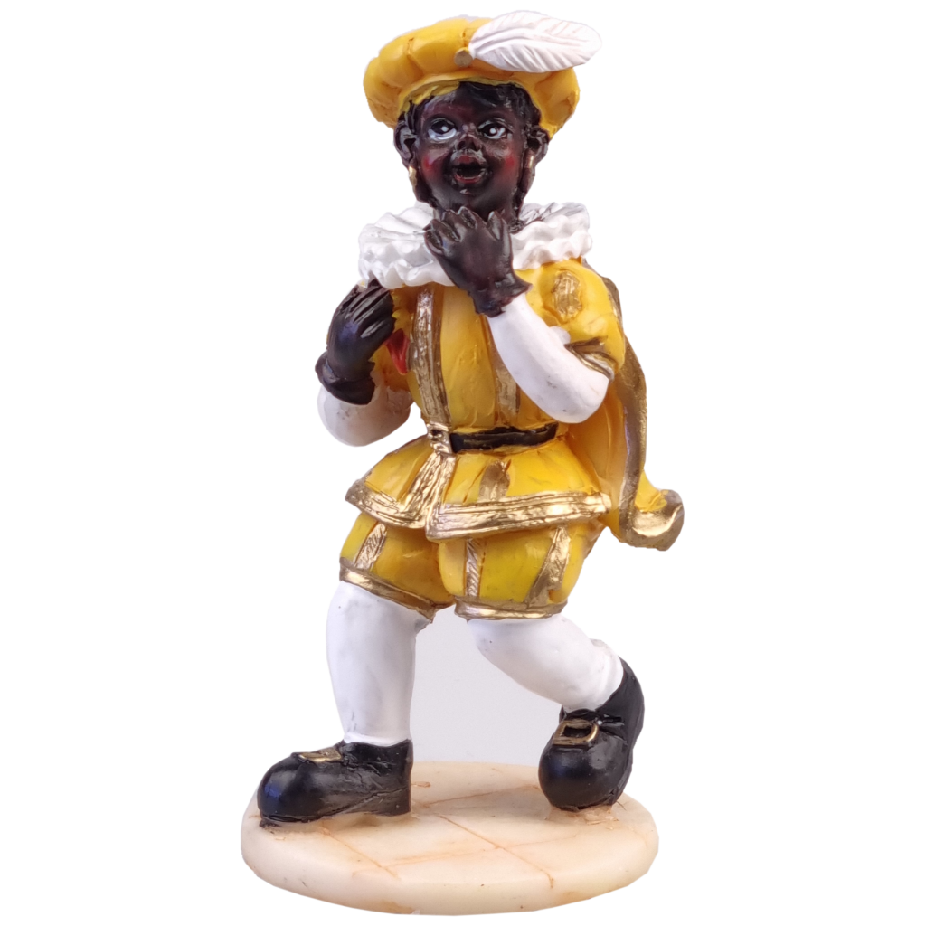 Zwarte piet staand met zak