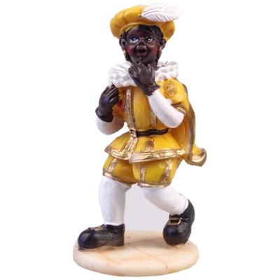 Zwarte piet staand met zak
