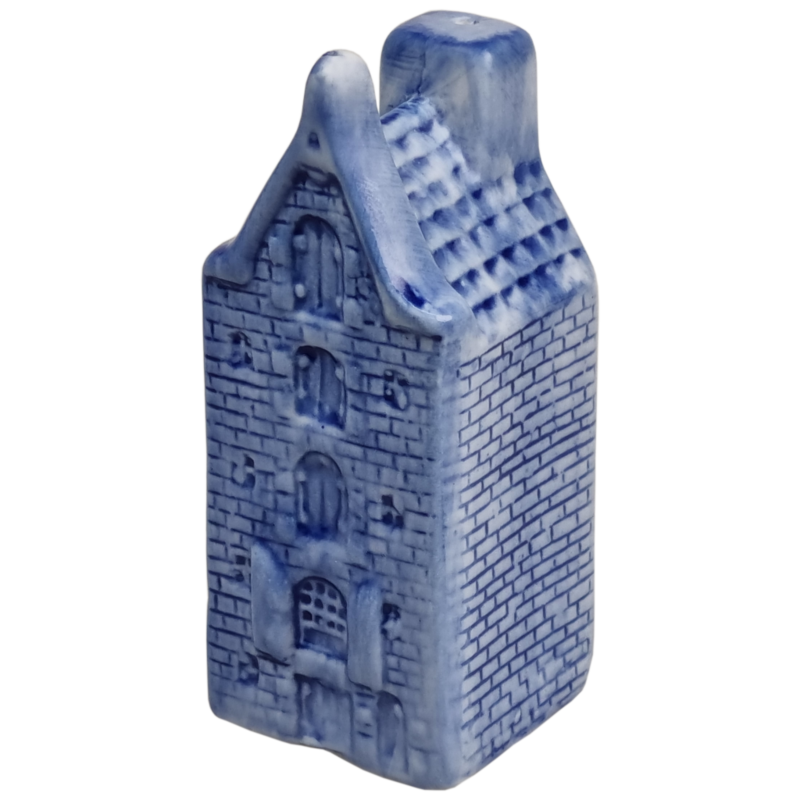 Delfts blauwe Peper en zout huisjes 8 cm