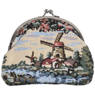 Portemonnee klein molenmotief ronde beugel