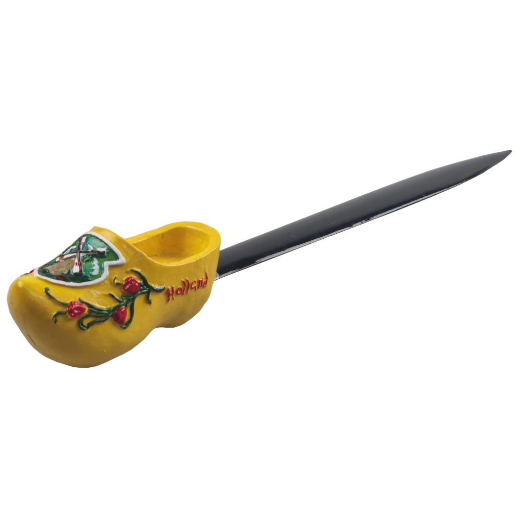 Briefopener klomp Holl. geel
