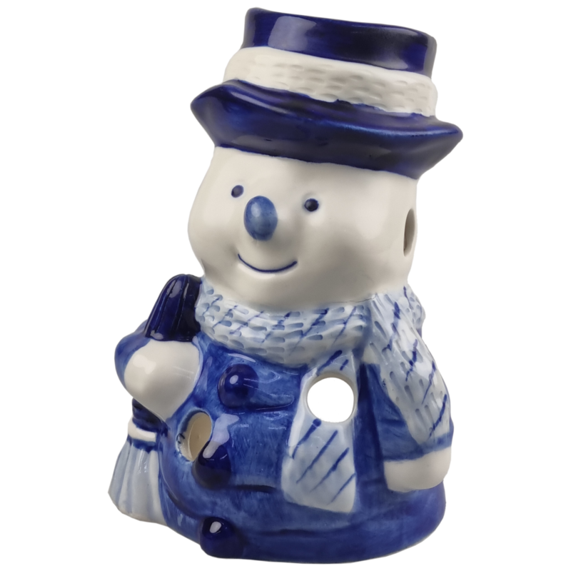 Delfts blauwe Sneeuwman partylight hoed
