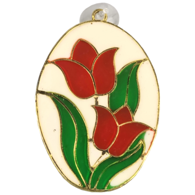 Raamdecoratie tulp rood