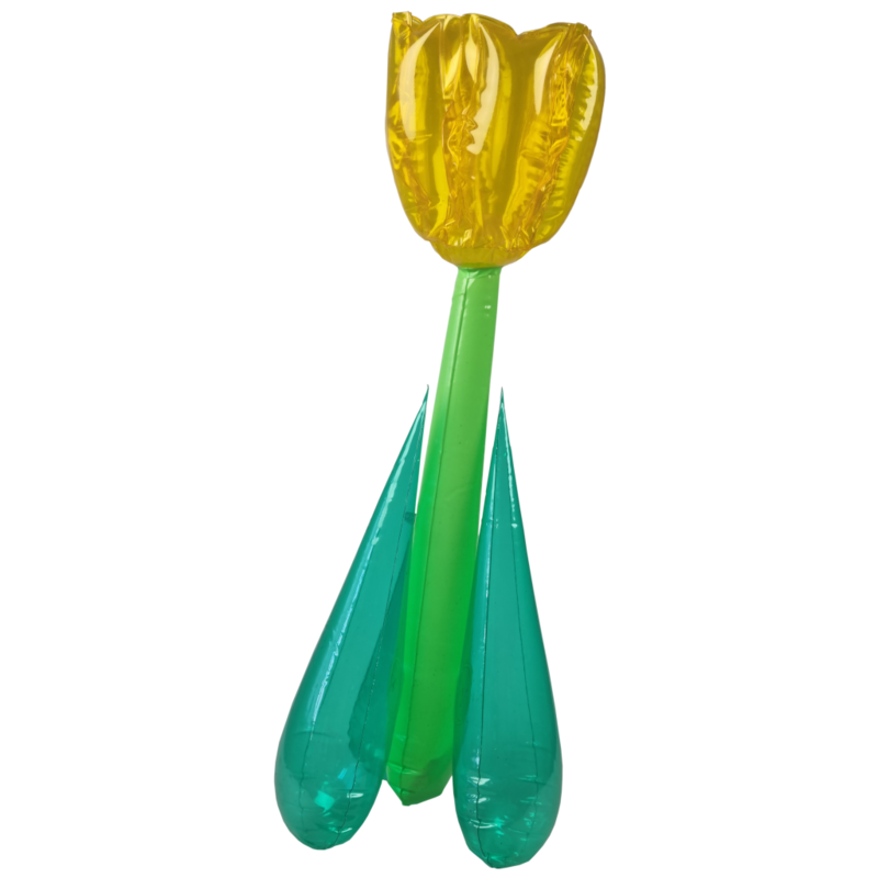 Opblaastulp geel 45cm.
