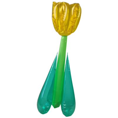 Opblaastulp geel 45cm.
