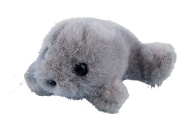 Baby zeehond grijs 14 cm