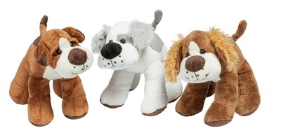 Assortiment van 3 hondjes 19 cm