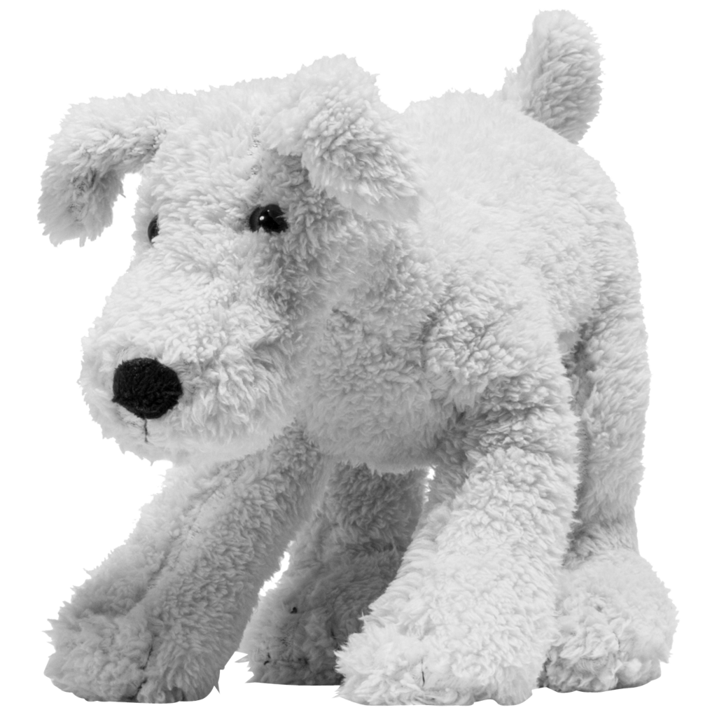Grey dog with beans 32 cm