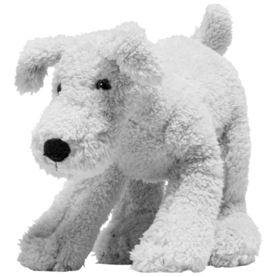 Grey dog with beans 32 cm