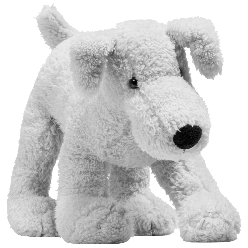 Grey dog with beans 40 cm