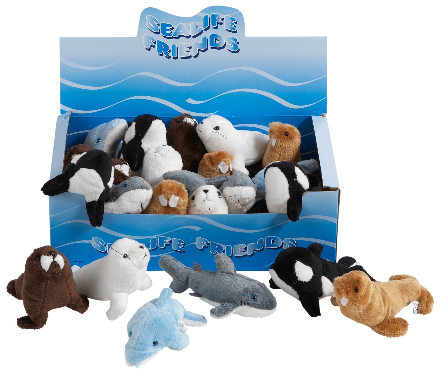 Displaybox met 24 st.zeedieren