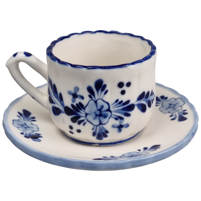 Delfts blauwe Kop en schotel 14 cm