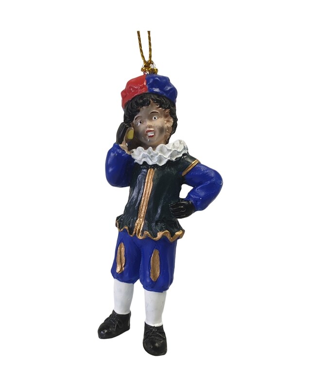 Roetveeg Piet met mobiele telefoon