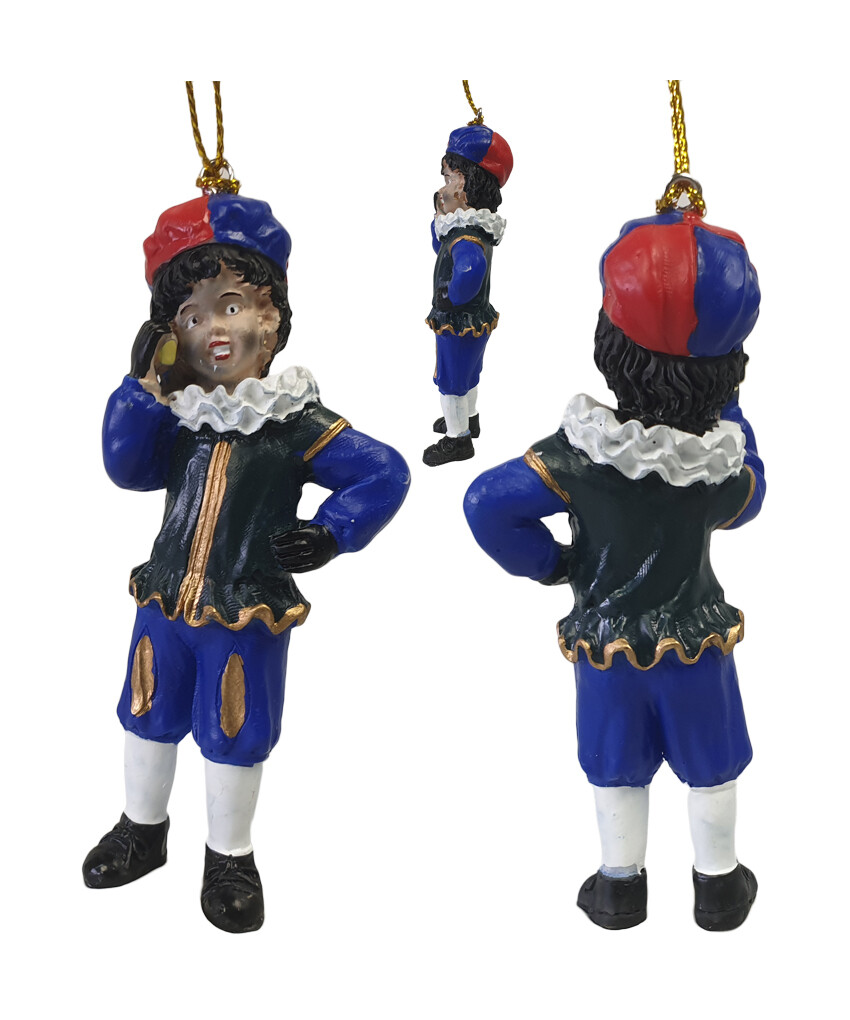 Roetveeg Piet met mobiel telefoo