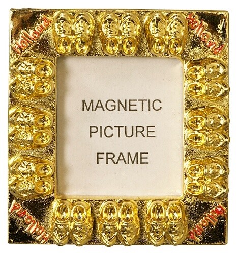 Fotolijstje klompen goud - magneet