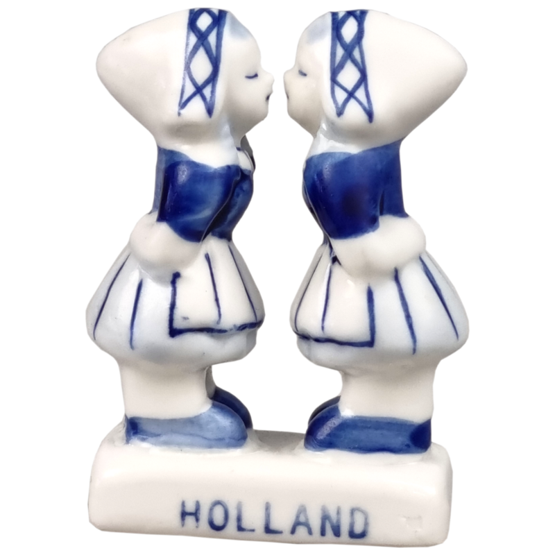 Delfts blauwe Kussende meisjes 7 cm