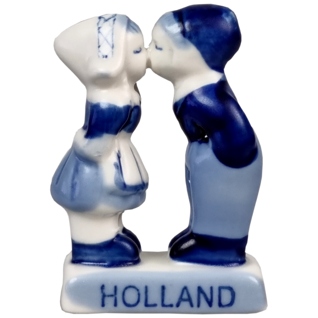 Delfts blauwe Kussend paartje 5 cm