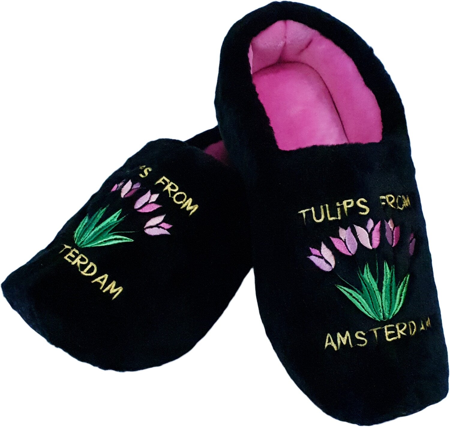 Pantoffel tulip from A&#39;dam, zwart, Selecteer je favoriete maat: Maat 18-19