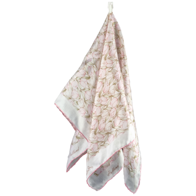 Polyester shawl tulpen wit