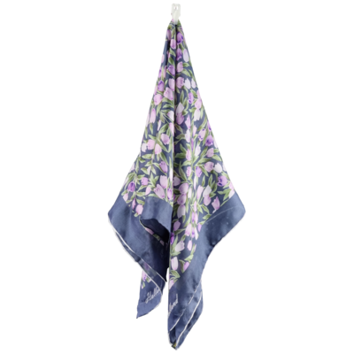 Polyester shawl tulpen marine