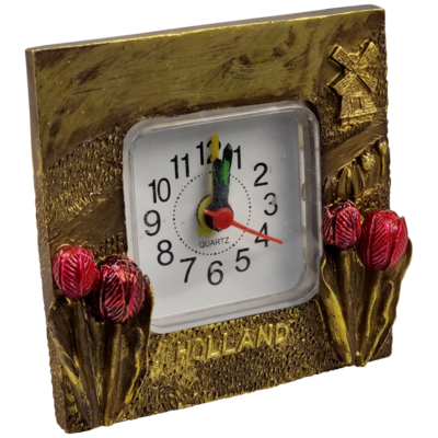 Klok Hol. tulpen brons