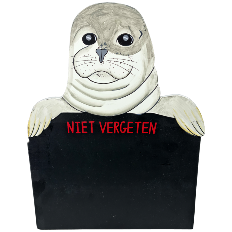 Dieren, &#39;Niet vergeten&#39; bord Zeehond