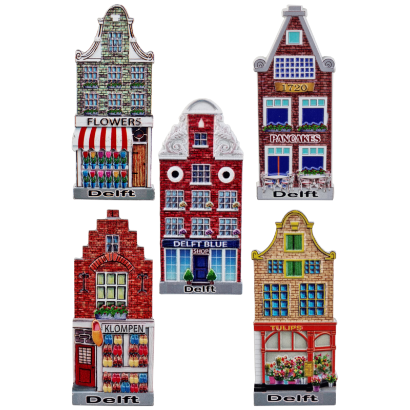 Delft, gevelhuisje - printed magneet
