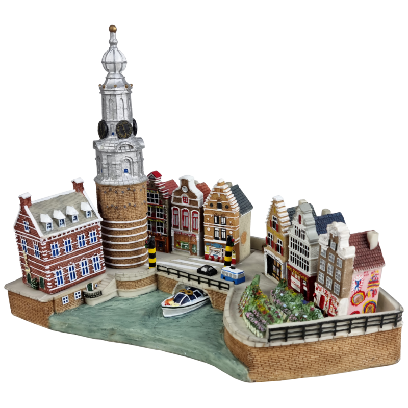 Amsterdam, de Munt met bloemenmarkt