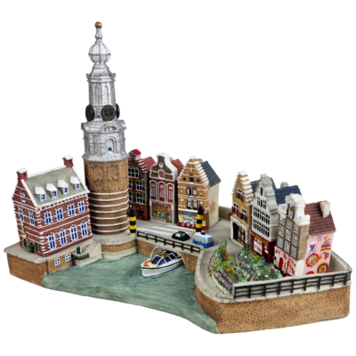 Amsterdam, de Munt met bloemenmarkt