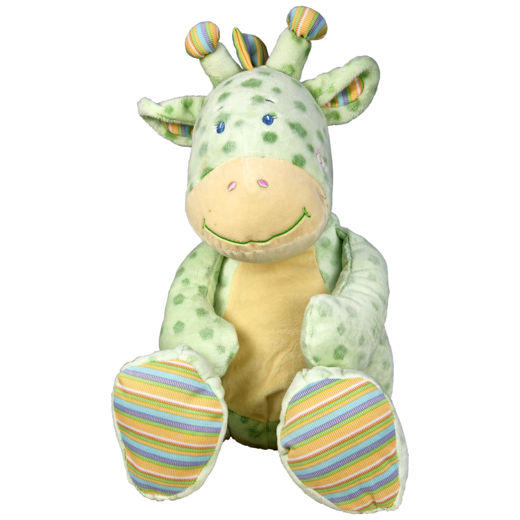 Giraffe Green zittend, 40 cm