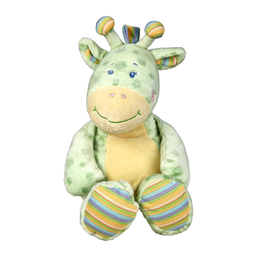 Giraffe Green zittend, 30 cm