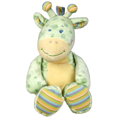 Giraffe Green zittend, 30 cm
