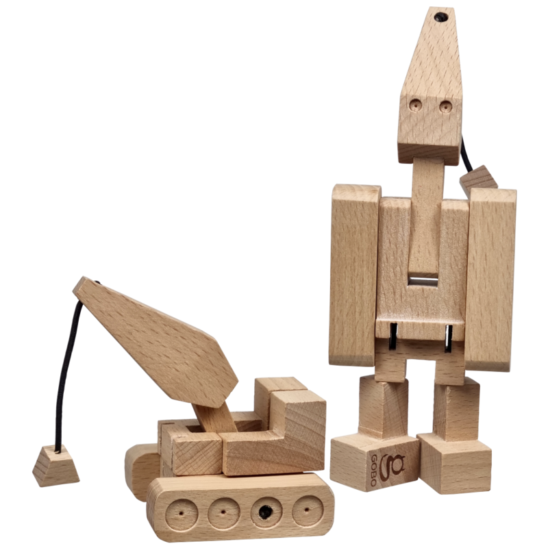 Wooden transformr- Truck Crane
