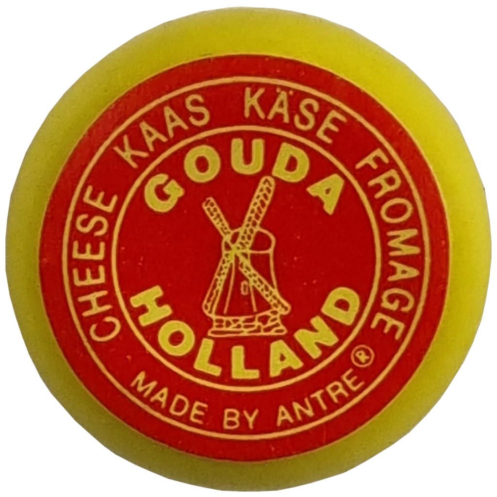 Memo houten kaasje plat geel