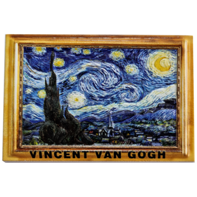 Koelkastmagneet &quot;Sterrennacht&quot; Vincent van Gogh