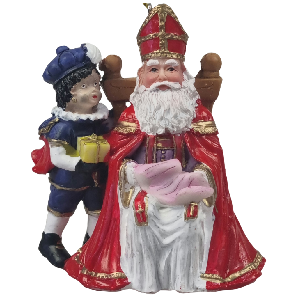 Sinterklaas zittend + Roetveeg Piet