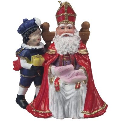 Sinterklaas zittend + Roetveeg Piet