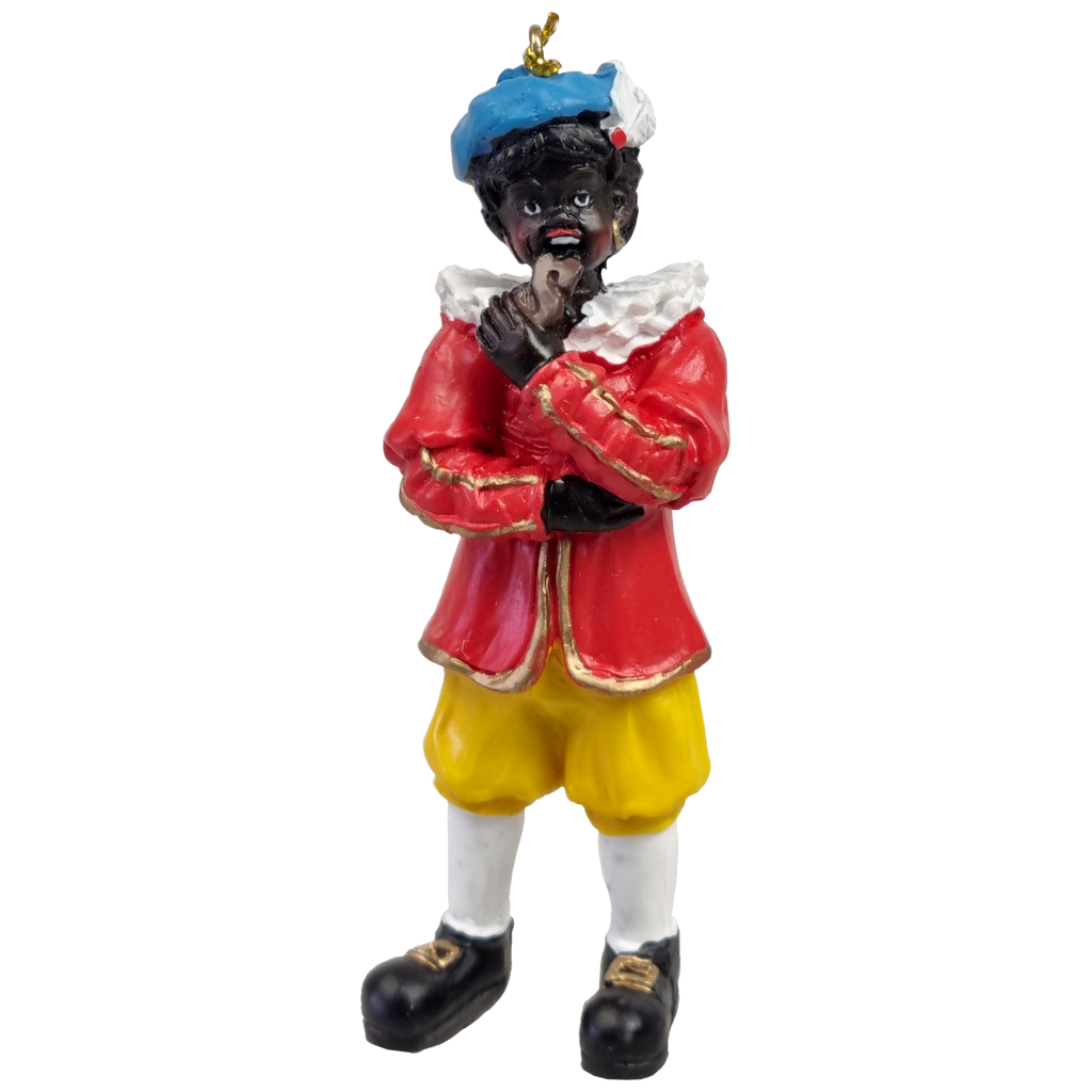Zw Piet eet chocolade letter