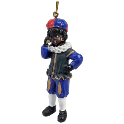 Zwarte Piet met mobiel telefoon