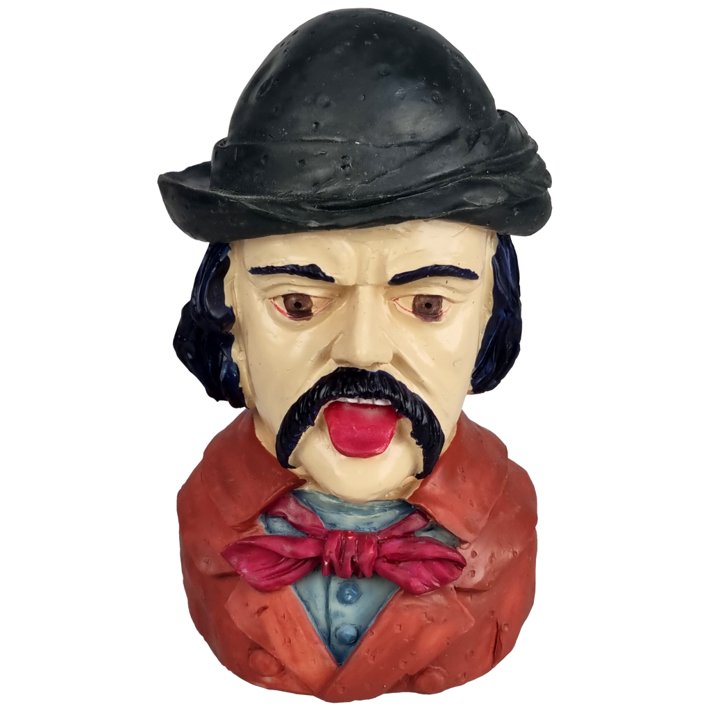 Gaper Man met hoed/rode strik presse-papier
