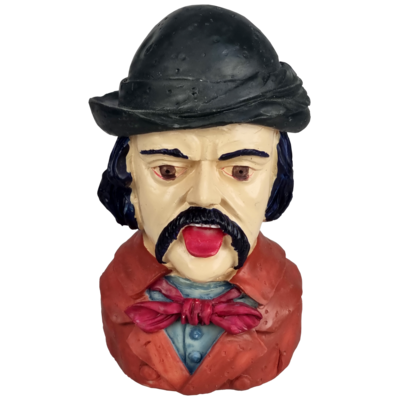 Gaper Man met hoed/rode strik presse-papier