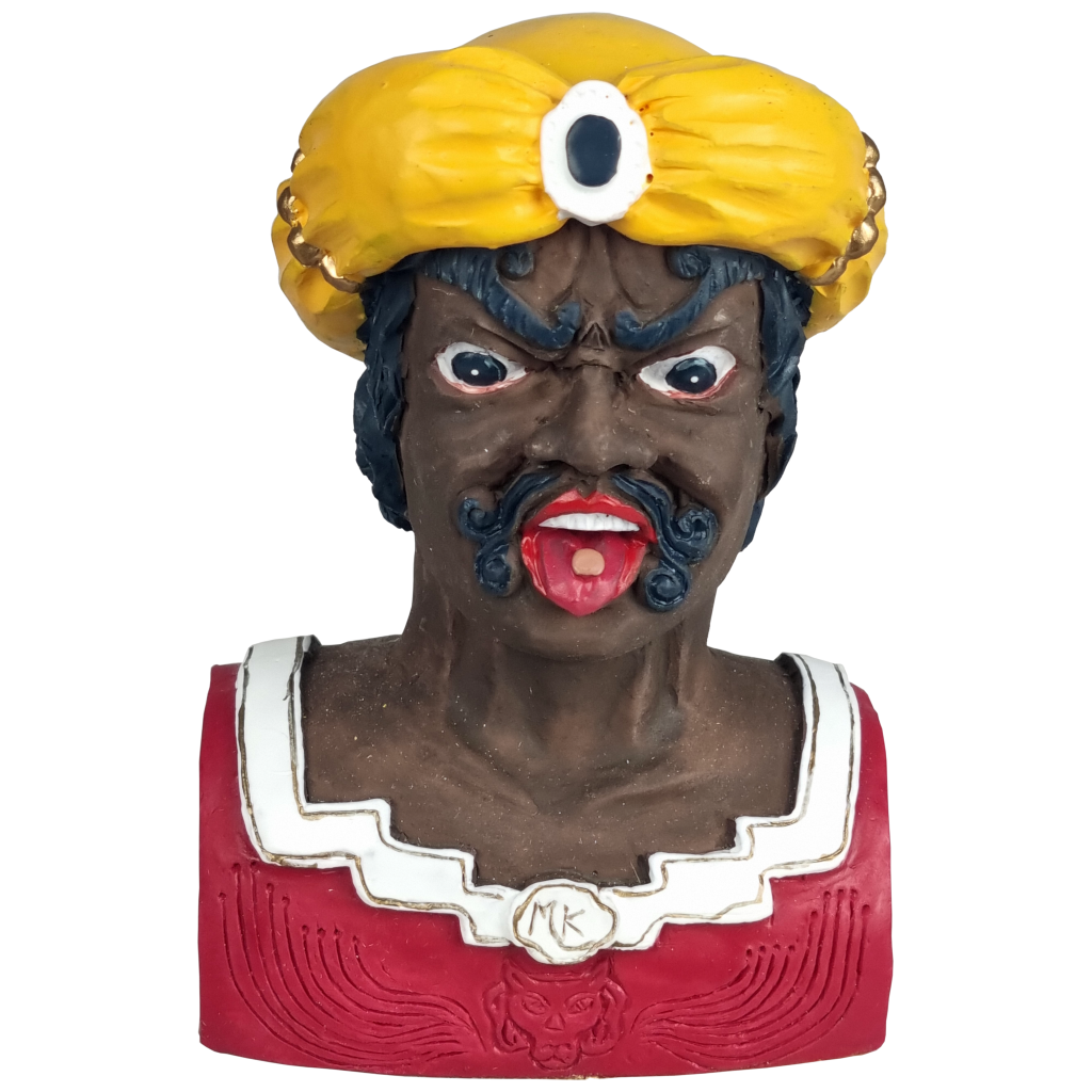 Gaper Moor met gele tulband presse-papier